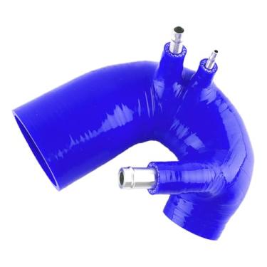 Imagem de XAJINGSU Kit de duto de tubo de mangueira de indução de entrada de ar de silicone para motor Fiat Abarth 500 595 695 T-JET 1,4L Garrett Turbo 1 peça 4 camadas 5,4 mm espessura 11 cores (azul brilhante