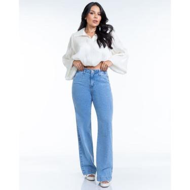 Imagem de Calça Jeans Feminina Wide Leg Petit - 31478