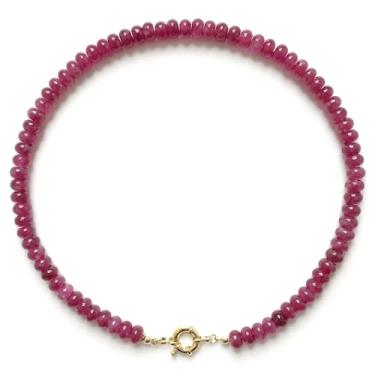 Imagem de MEVOME Colares femininos com contas, gargantilha boho com pedras preciosas coloridas, pedra natural, feito à mão, moda verão, outono, inverno, meditação, banhado a ouro 18 K, moderno, arco-íris, joias