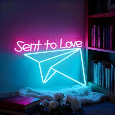 Imagem de Neonawall Neon Sign for Wall Decor Light Up Letters Led Sign Birthday Party Gifts Led Decorative Night Signs Room Decorations Supplies Birthday Party Signs for Home Bedroom Dorm (Sent to Love)