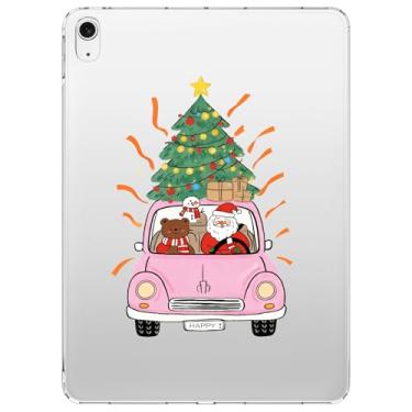 Imagem de VibrantFruitique Capa para iPad Air de 11 polegadas, M3 (2025)/M2 (2024), iPad Air 5ª/4ª geração 11 polegadas, capa transparente de Papai Noel, capa traseira de acrílico rígido fina e leve