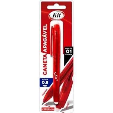 Imagem de Caneta para Tecido Apagável Multiuso Vermelha - Blister - KIT