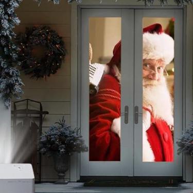 Imagem de Tela de projetor de janela, tela de projeção traseira para janela, tela de projeção traseira de tecido para vídeos virtuais de projeção de janela de Halloween e Natal, 1,8 x 1,2 m