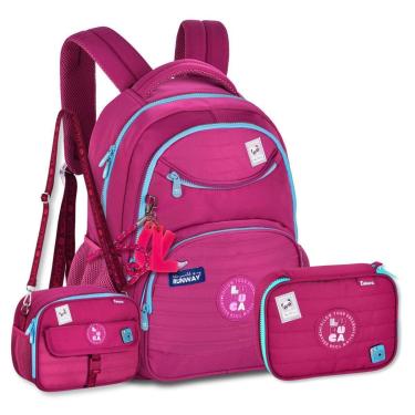 Imagem de Mochila com Lancheira e Estojo Box Kit Escolar Luluca Completo-Feminino