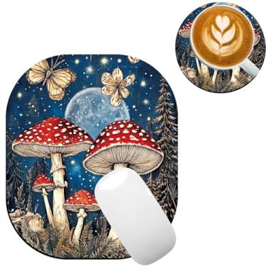 Imagem de TOEMZTFT Mouse pad pequeno, mini mouse pad 15,2 x 17,8 cm, bandeja de teclado para laptop, mouse sem fio, casa, escritório, com base de borracha antiderrapante, tapete de mouse à prova d'água
