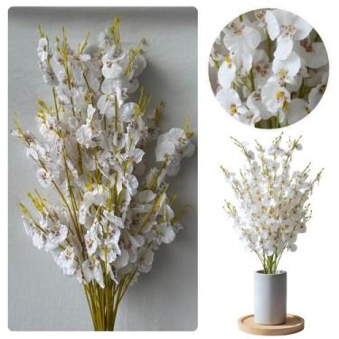 Imagem de 6 Galhos de orquídea chuva de prata flor artificial para decoração pre