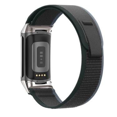 Imagem de Pulseira de nylon compatível com Fitbit Charge6/Charge5, pulseira de relógio esportiva de substituição para Fitbit Charge 6/5 feminina e masculina