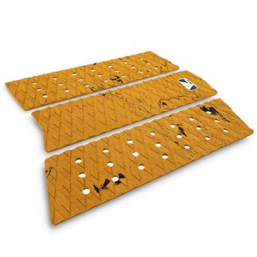 Imagem de Almofada de tração de EVA de 3 peças para prancha de surf, adesivo profissional/aplica todas as pranchas - pranchas de surf, shortboards, longboards, skimboards (marrom)