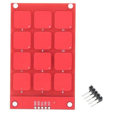 Imagem de Sensor de teclado de toque capacitivo MPR121 com 12 botões – Controlador de saída I2C de 3,3 V para sistemas de controle de acesso, substituição de painel de alta sensibilidade