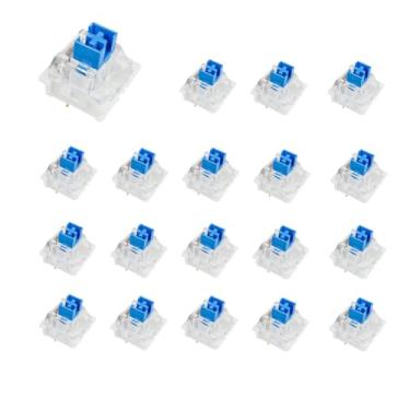 Imagem de OUTEMU Blue Switches, interruptores táteis clicky de 3 pinos/RGB/à prova de poeira para teclado mecânico - compatível com Cherry MX Switches-Pack 109