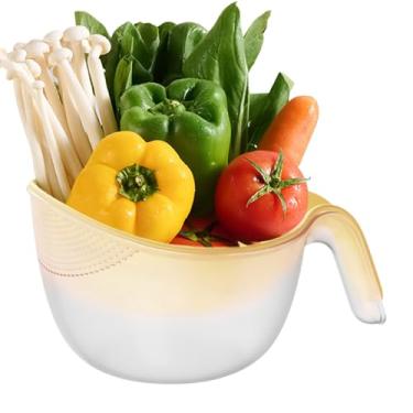 Imagem de Escorredores De Fruta Para Cozinha | Cesto Para Arroz De Dupla Camada - Escorredores De Fruta De Cozinha,Para Bagas, Uvas, Cozinheiros, Estudantes, Pais, Jardineiros, Culinária Ao Ar Livre