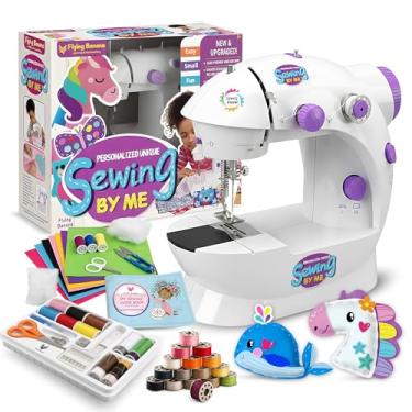 Imagem de Mini máquina de costura com mesa de extensão, máquina de costura portátil para iniciantes. Máquina de costura ajustável de 2 linhas de 2 velocidades, mini máquina de costura elétrica com pedal de pé,