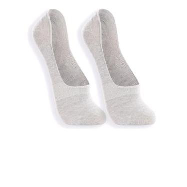 Imagem de Meia Sapatilha Lupo Kit com 2 Pares Adulto Cinza, 41