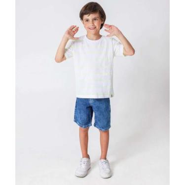 Imagem de Bermuda Infantil Jeans Bolso Tam 04 a 08 Azul-74078 - Turma Legal, 8, 