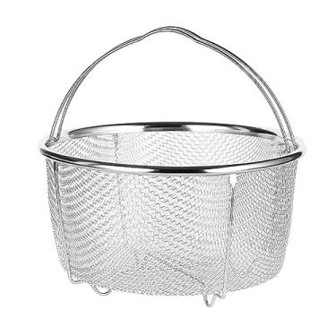 Imagem de ZJchao Cesta de Vapor para Panela, Vaporizador de Vegetais, Cesta de Vapor de Malha, Alças Confortáveis ​​de Aço Inoxidável para Cozinhar Cozinha (20cm)