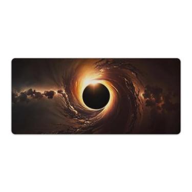 Imagem de FoRes Cosmic Eclipse Vortex Cool Large Mouse Pads Gaming Base de Borracha Antiderrapante Tapete de Mesa Laptop Acessórios de Computador Suprimentos Bloco de Escrita para Escritório Casa 40 x 90 cm,