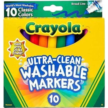 Imagem de Canetinhas Crayola Ultra-Clean 10 Cores Ponta Grossa