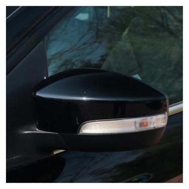 Imagem de Compatível com Ford Kuga Escape C520 EcoSport 2013-2018 Focus 3 MK3 SE ST RS Capa de espelho retrovisor lateral preta brilhante (EUA)(Black)