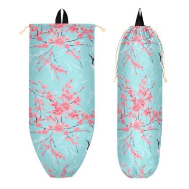 Imagem de xigua Suporte de plástico para saco de cerejeira com cordão 1 pacote, organizador de sacolas de supermercado reutilizável para bolsas, meias, roupas íntimas e gravatas