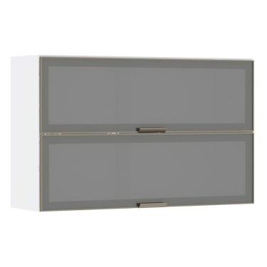 Imagem de Armário Aéreo Basculante Duplo 120cm Branco 2 Portas Branco