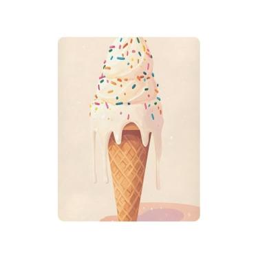 Imagem de xigua Lençóis de berço com casquinha de sorvete para meninas e meninos, lençol macio e respirável adequado para berço padrão e cama infantil 68,5 x 99 cm