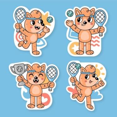 Imagem de Adesivos de Animais Kawaii para Quarto e Cadernos - Coleção de Stickers fofos e coloridos para crianças 50x50cm