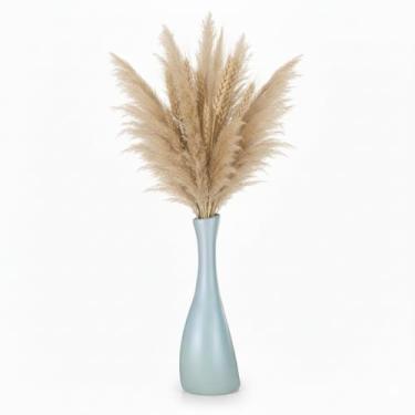 Imagem de Vaso Decorativo Paris Cerâmica Resistente Decoração Sala Mesa Aparador Banheiro Minimalista Moderno Cimento Queimado (24 Cm)