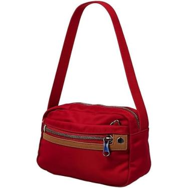 Imagem de Pochete Bolsa Transversal Feminina – Compacta, Leve e Moderna | Alça Ajustável, Zíper Seguro e Bolso Interno | Ideal para Viagens, Passeios e Uso Diário (Vinho)