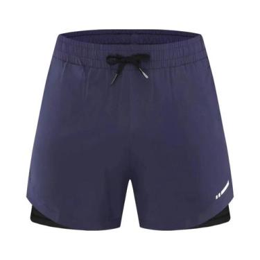 Imagem de Shorts Esportivos Masculinos 2 Em 1 Com Zíper, Secagem Rápida, Respirá