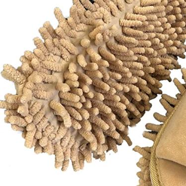 Imagem de Phefop Chinelos de Limpeza de Piso, Esfregões de Reposição, Sapatos para Uso Doméstico, Chinelos de pó Unissex de Cor Pura e Macia Com Fechos de Gancho e Laço de 6 Mm de Largura para Homens, Mulheres, Idosos para Usar o Chão (M 39-41)