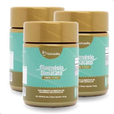 Imagem de Magnésio Dimalato 100% Puro (Kit 3 und. 180 cápsulas)