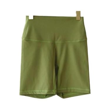 Imagem de Shorts De Yoga Femininos De Cintura Alta, Ajuste Slim, Levanta O Bumbu