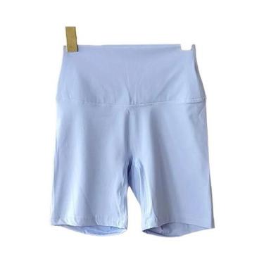 Imagem de Shorts De Yoga Femininos De Cintura Alta, Ajuste Slim, Levanta O Bumbu