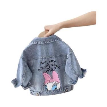 Imagem de Jaqueta De Denim Cartoon Daisy Para Meninas, Roupa Casual Infantil Par