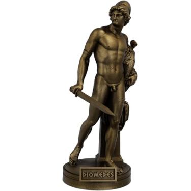 Imagem de Estátua Diomedes de Argos - Herói Grego (Cor Ouro Velho)