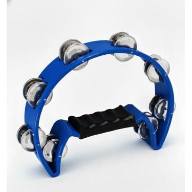 Imagem de Pandeiro Meia Lua Colorido Pandeirola - SORIMSTORE, Azul