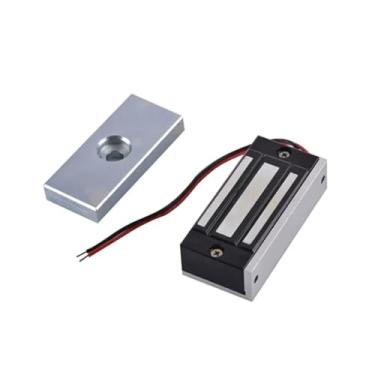 Imagem de ROUPWKWO Fechadura magnética DC 12V 60 kg 45.4 kg pequena fechadura eletromagnética para armário