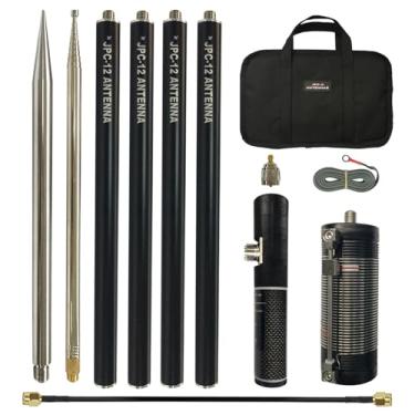 Imagem de Antena HF multibanda portátil JPC-12 7MHz-50MHz para rádio amador 8 bandas com ajuste fácil de deslizar configuração rápida para acampamento e uso em campo