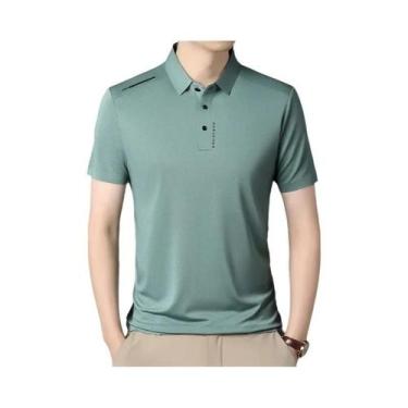 Imagem de Camisa Polo Casual Masculina De Manga Curta Estampada Antirrugas Respi