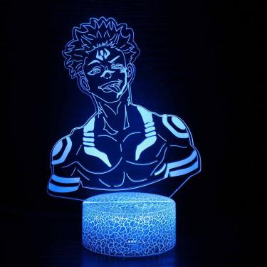 Imagem de Luz noturna LED 3D Jujutsus Kaisens Ryomens Sukunas Color Ch