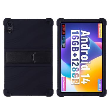 Imagem de QYiiD Capa para tablet FEARWIKY FKYC12 10,36 polegadas Android 14, capa protetora de borracha macia à prova de choque de silicone leve para crianças FEARWIKY C12/JZAPADC12 Tablet 10,4 polegadas, preta