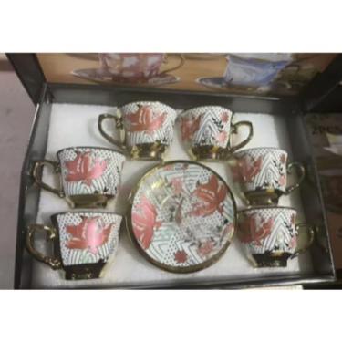 Imagem de Xícara de café/cha kit com 6 conjunto (12 peças) de Cerâmica em porcelana(XicaraD174-3 6 conjunto)
