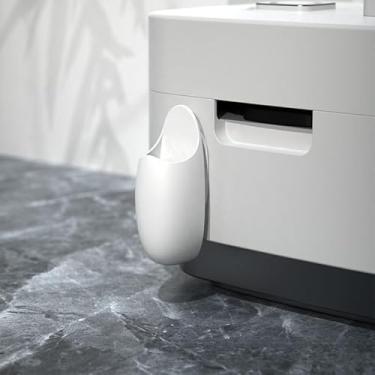 Imagem de Suporte de pá de arroz rack magnético autoadesivo acessórios de panela de arroz para cozinha (branco)