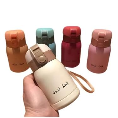 Imagem de Garrafa Térmica Pequeno Inox com Tampa Antivazamento | Compacto e Elegante | Ideal para Bolsa, Lancheira, Mochila e Viagem | Mantém Quente e Frio | 200ml | Ideal para chá, café e suco. (Rosa)