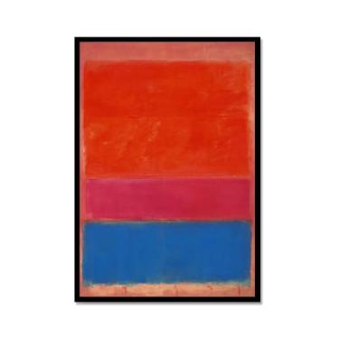 Imagem de Pôster de arte de parede vintage Mark Rothko arte moderna abstrata blocos de cores minimalista pintura em tela impressão sala de estar decoração de casa (SKU10,20,3x30,5 cm = (20x30 cm), moldura de