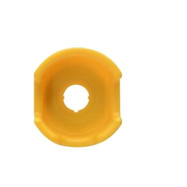 Imagem de ONECMN 1 conjunto de capa protetora de botão de parada de emergência, interruptor que evita mau funcionamento, assento protetor de cabeça de cogumelo de emergência amarelo de 22 mm (16 mm)