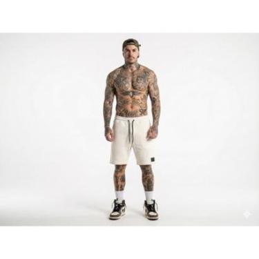 Imagem de Bermuda Yon Grife Moletinho Elastano Masculino-Masculino