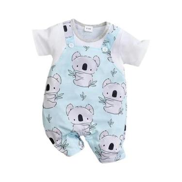 Imagem de Macacão De Verão De Manga Curta Para Bebês, Meninos E Meninas, 0-18 Me