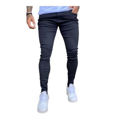 Imagem de Calça Jeans Masculina Preta Basica Direto Fabrica Skiny - Skyny