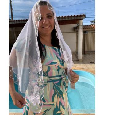 Imagem de Véu bordado CCB com lacinhos - Véus de Boutique CCB